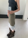 Lace Shirring Skirt（3 colors)