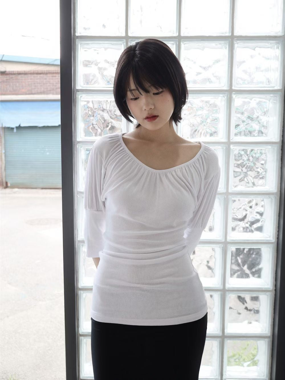 ballet drape top（3 colors)