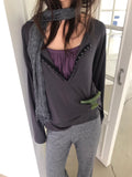 Metal Button Henley T-shirt（3 colors)