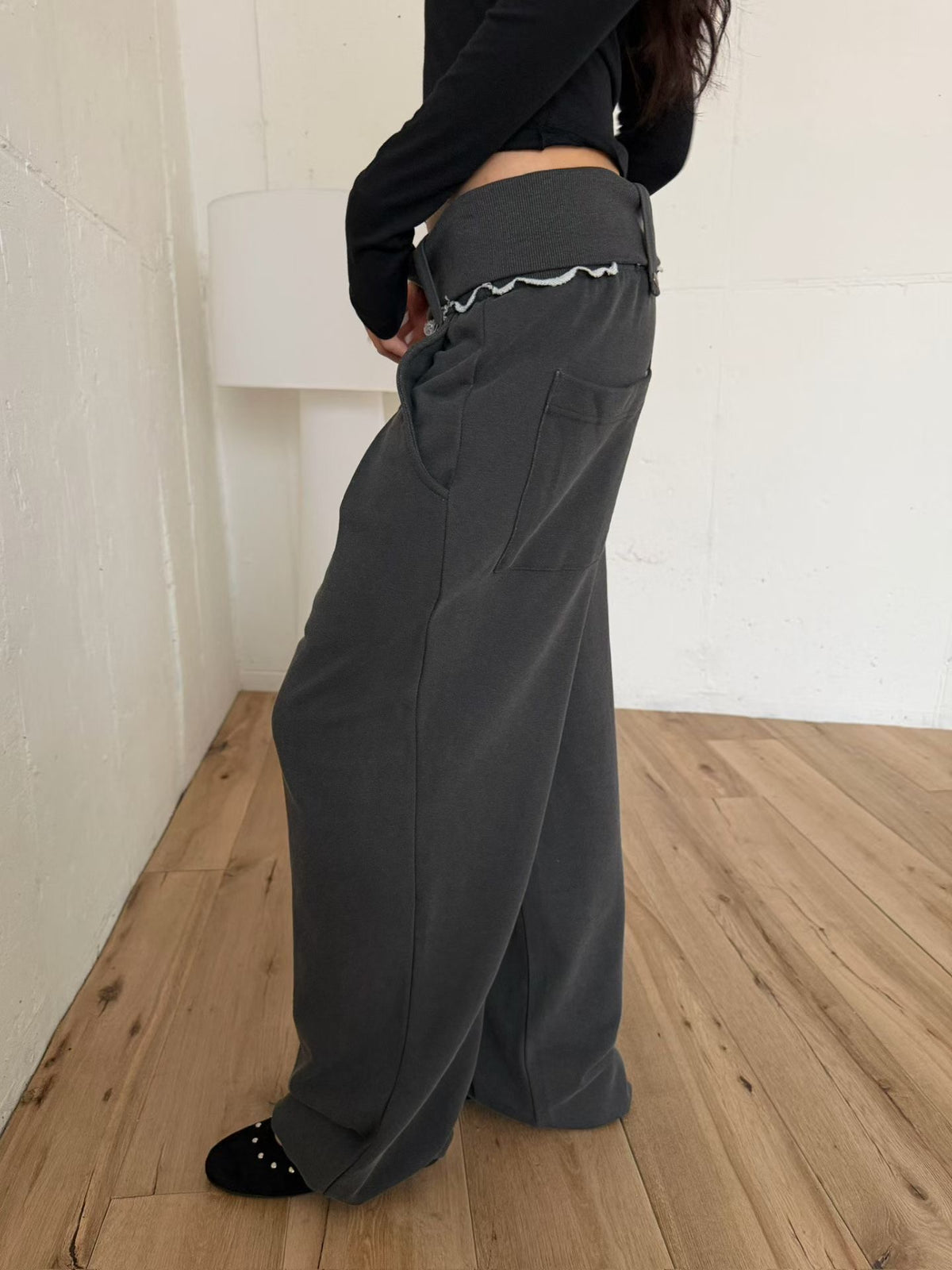 Fold-Over Piped Pants (2colors)