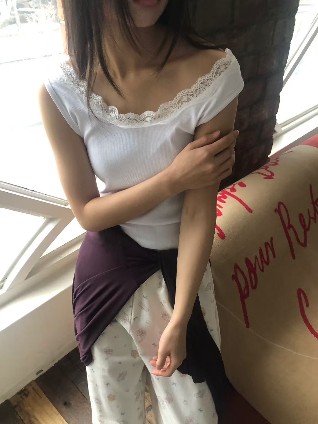 Lace scoop neck tank top（3colors)