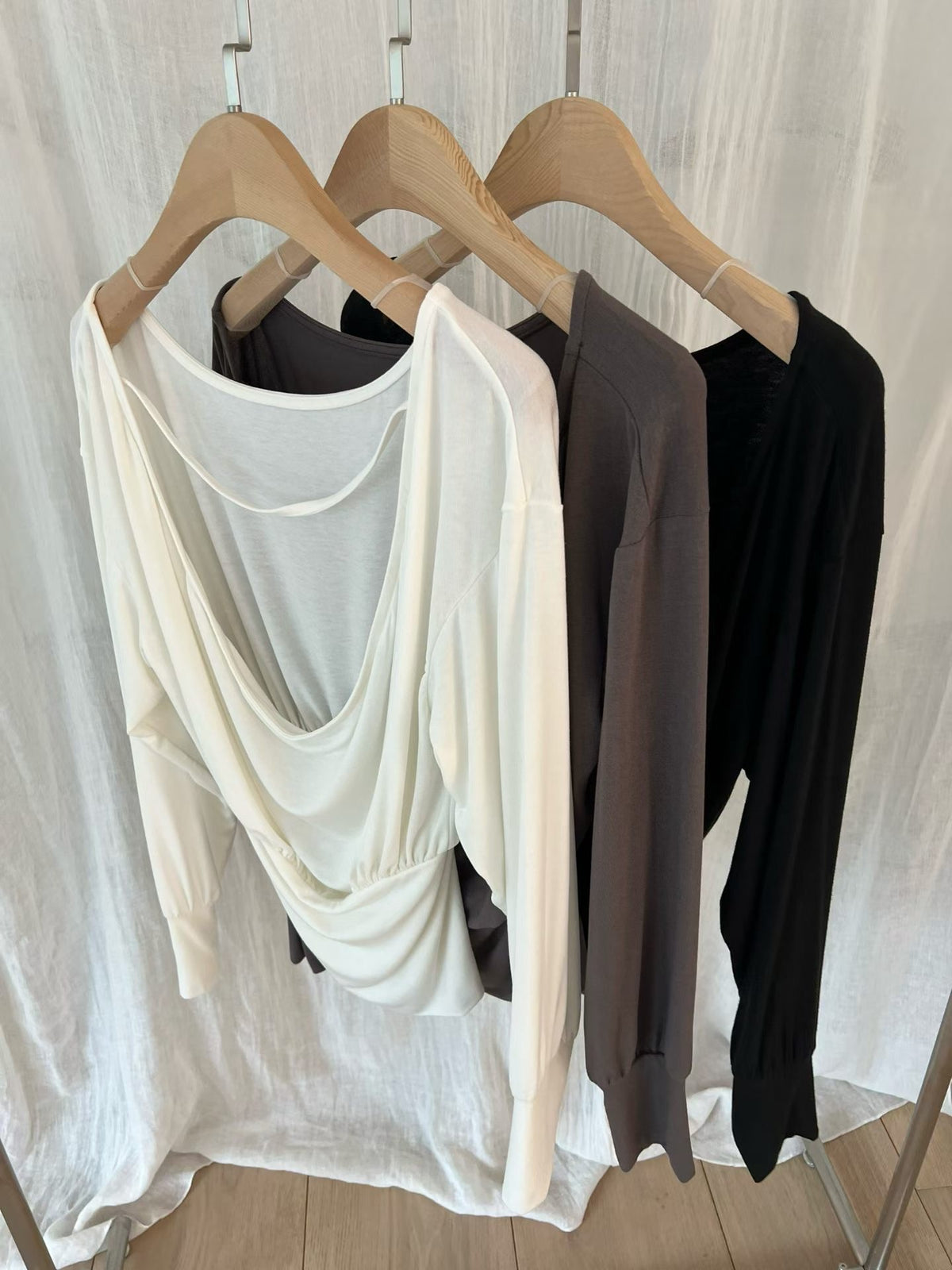2 Way Drape T-shirt（3 colors)