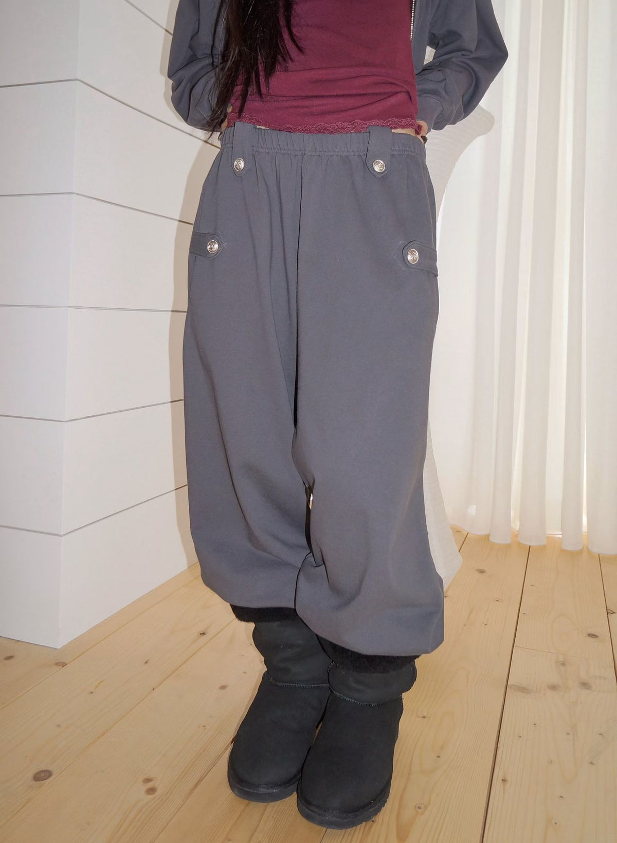 Button Sweat pants（3 colors)