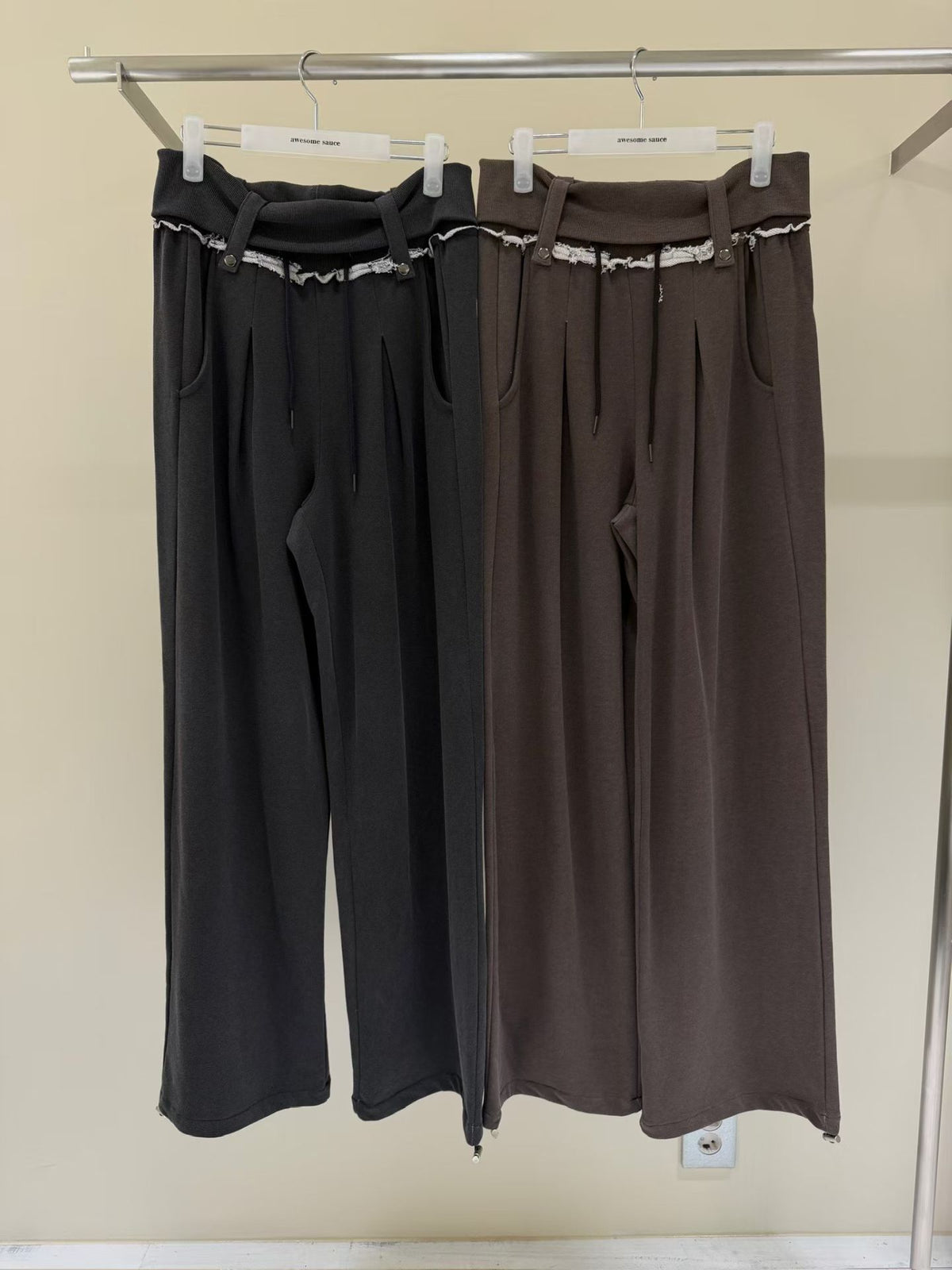 Fold-Over Piped Pants (2colors)