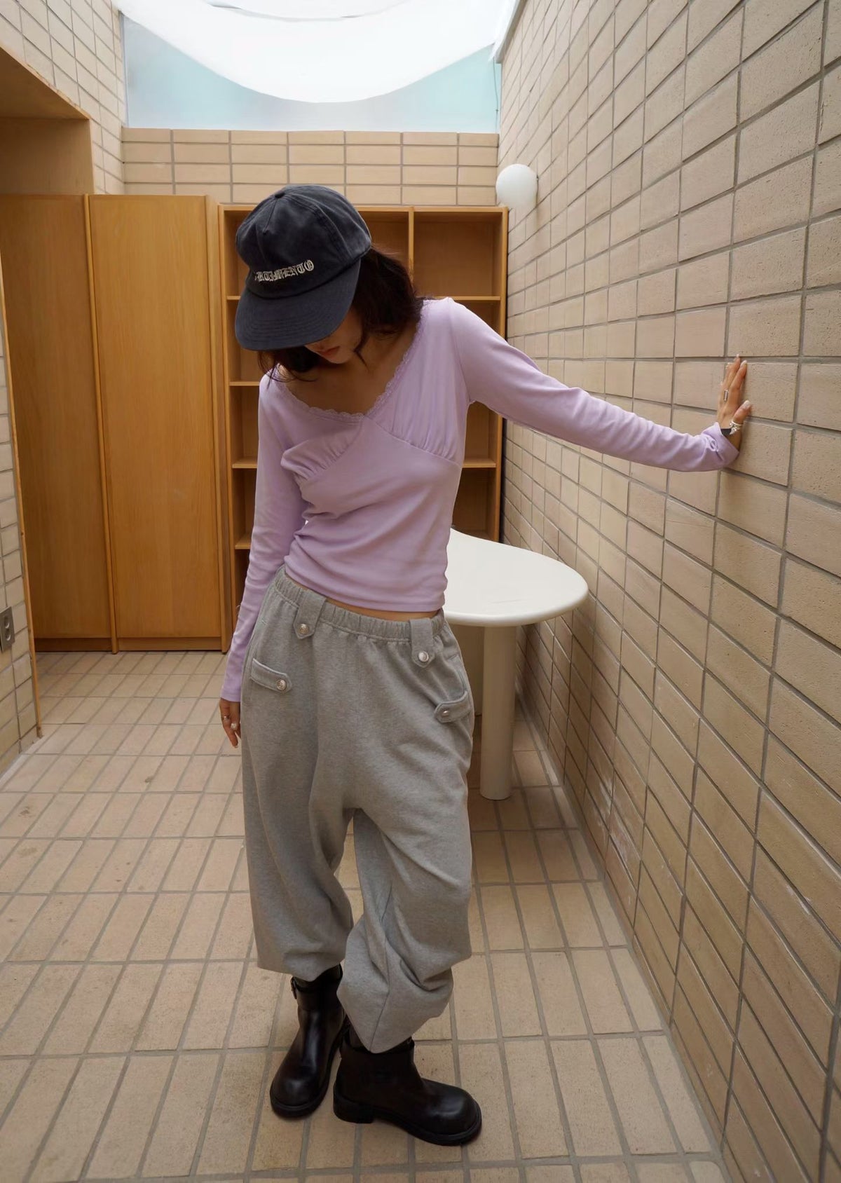 Button Sweat pants（3 colors)