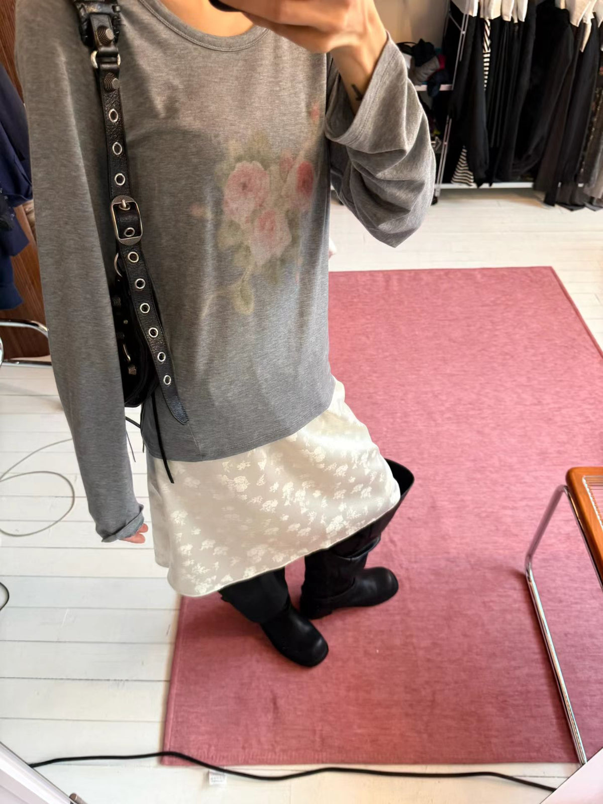 微光柔垂提花裙