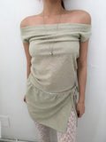 jacquard one-shoulder top