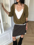Open Draped Cardigan（2 colors)