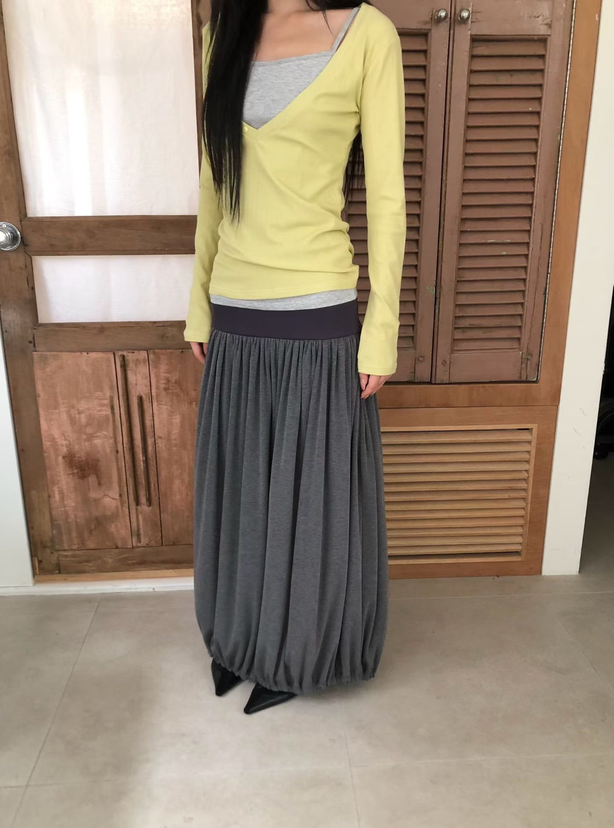 Volume Long Skirt (3 colors)