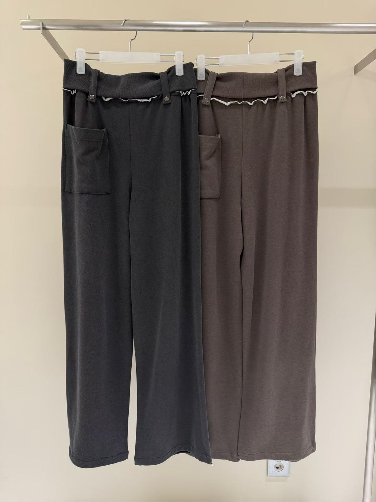 Fold-Over Piped Pants (2colors)