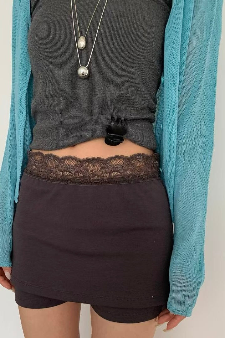 lace mini skort (3 colors)