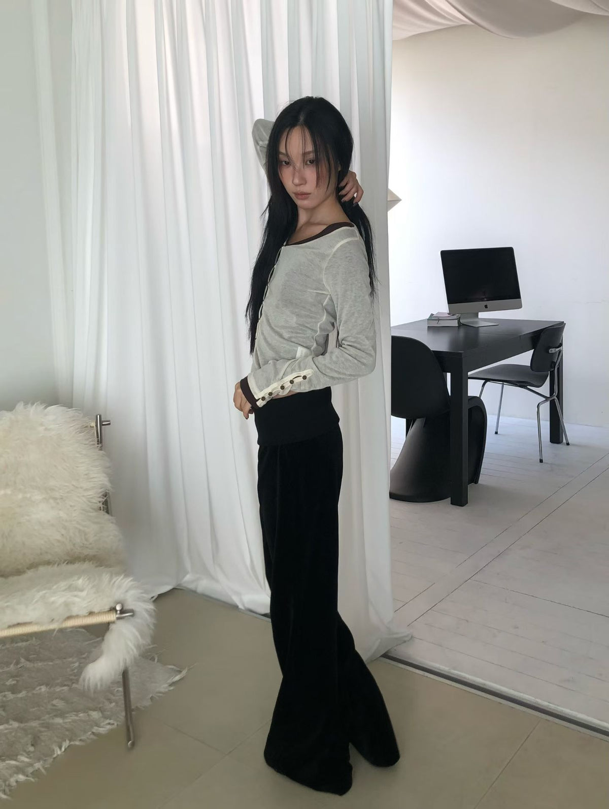 Velour Fold-over Pants (3 colors)