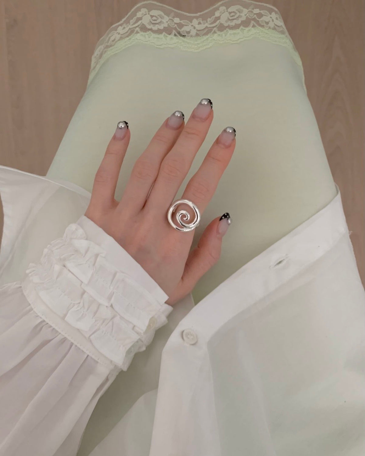 Silver Swirl Ring