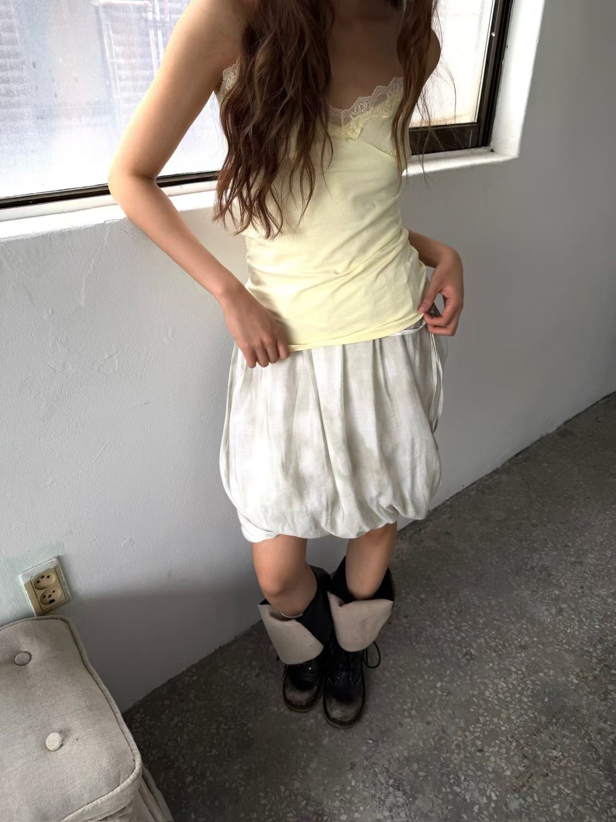 ꕤ v-neck lace tank top ꕤ（3 colors)