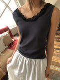 Lace scoop neck tank top（3colors)