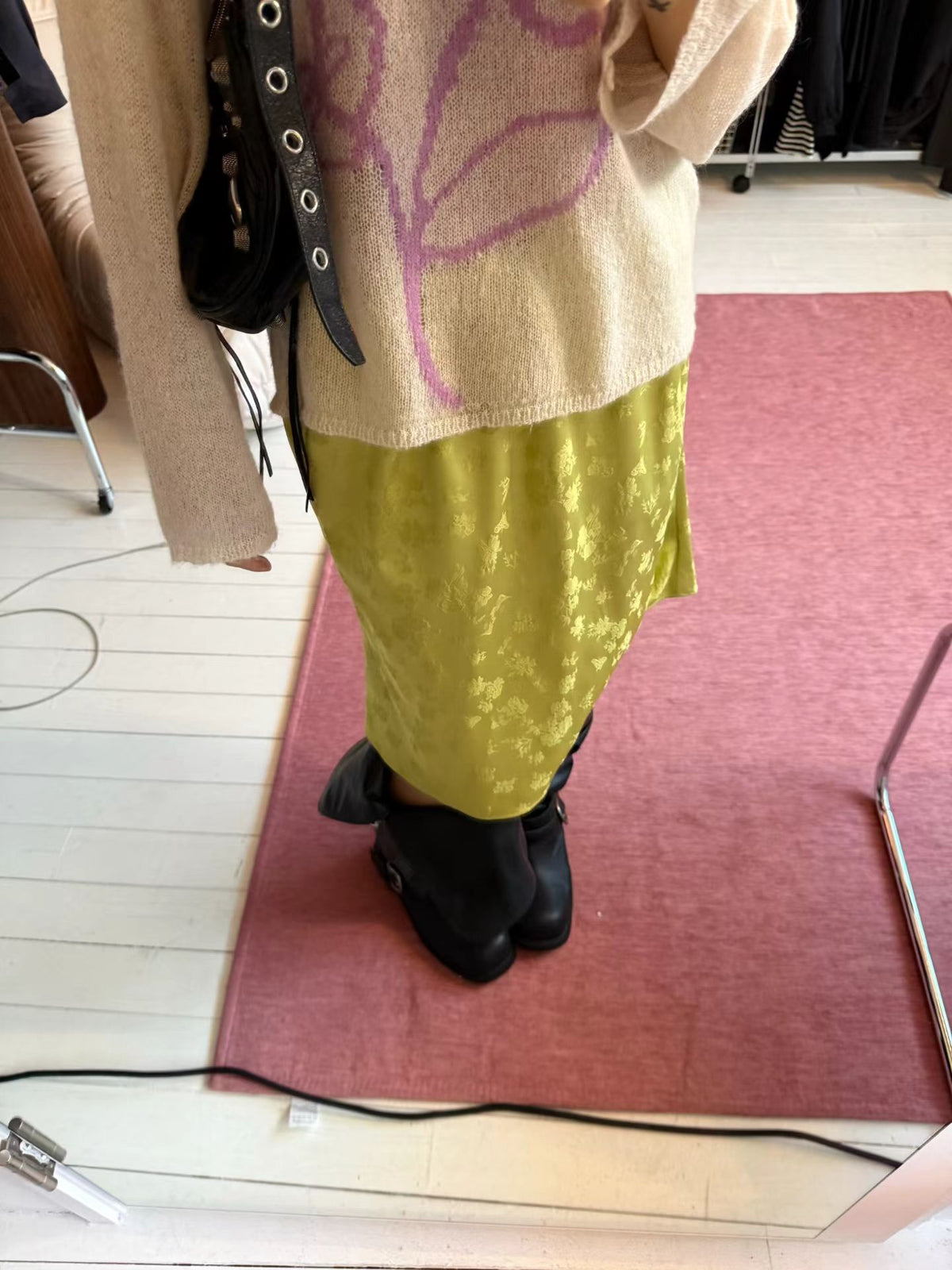 微光柔垂提花裙