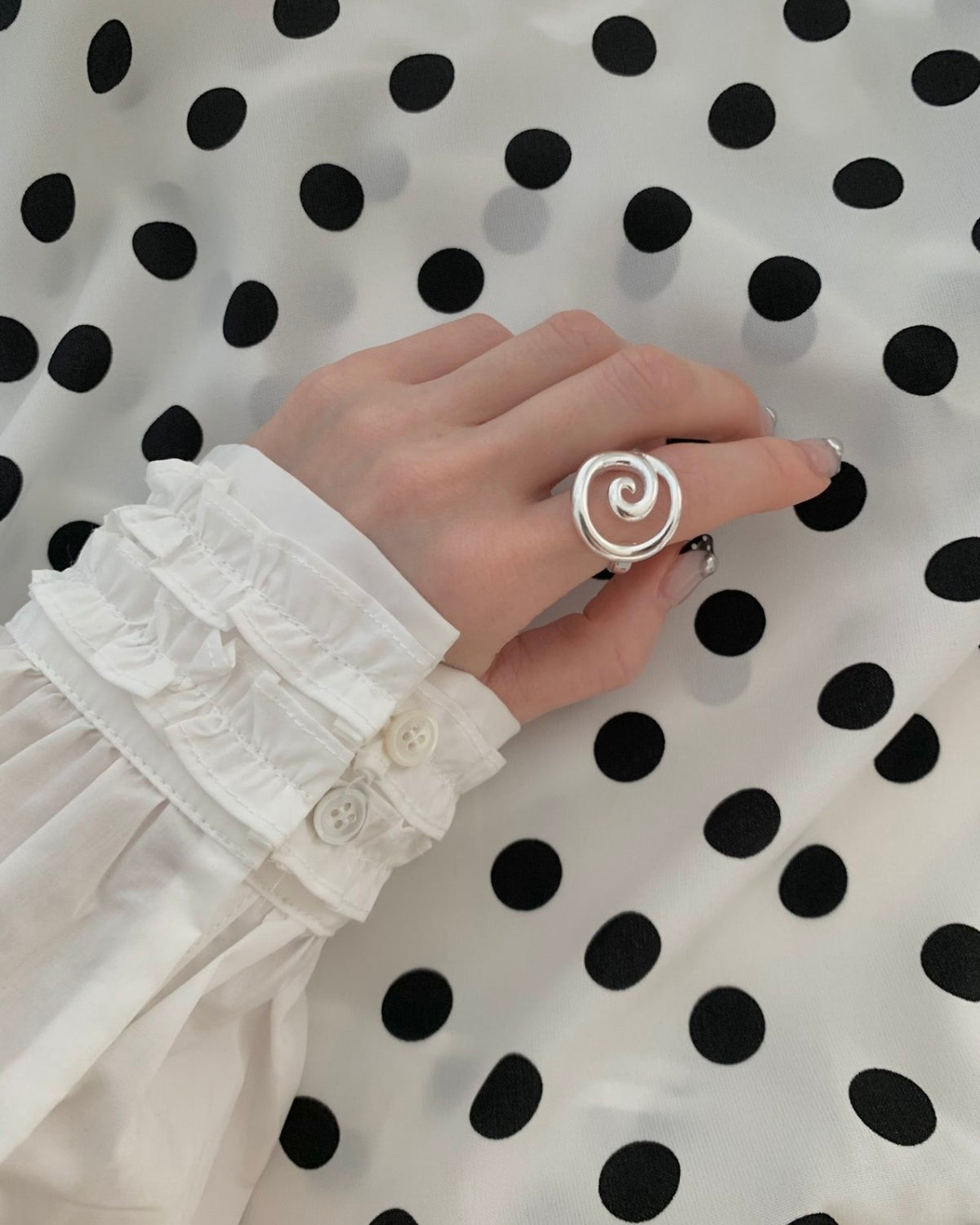 Silver Swirl Ring