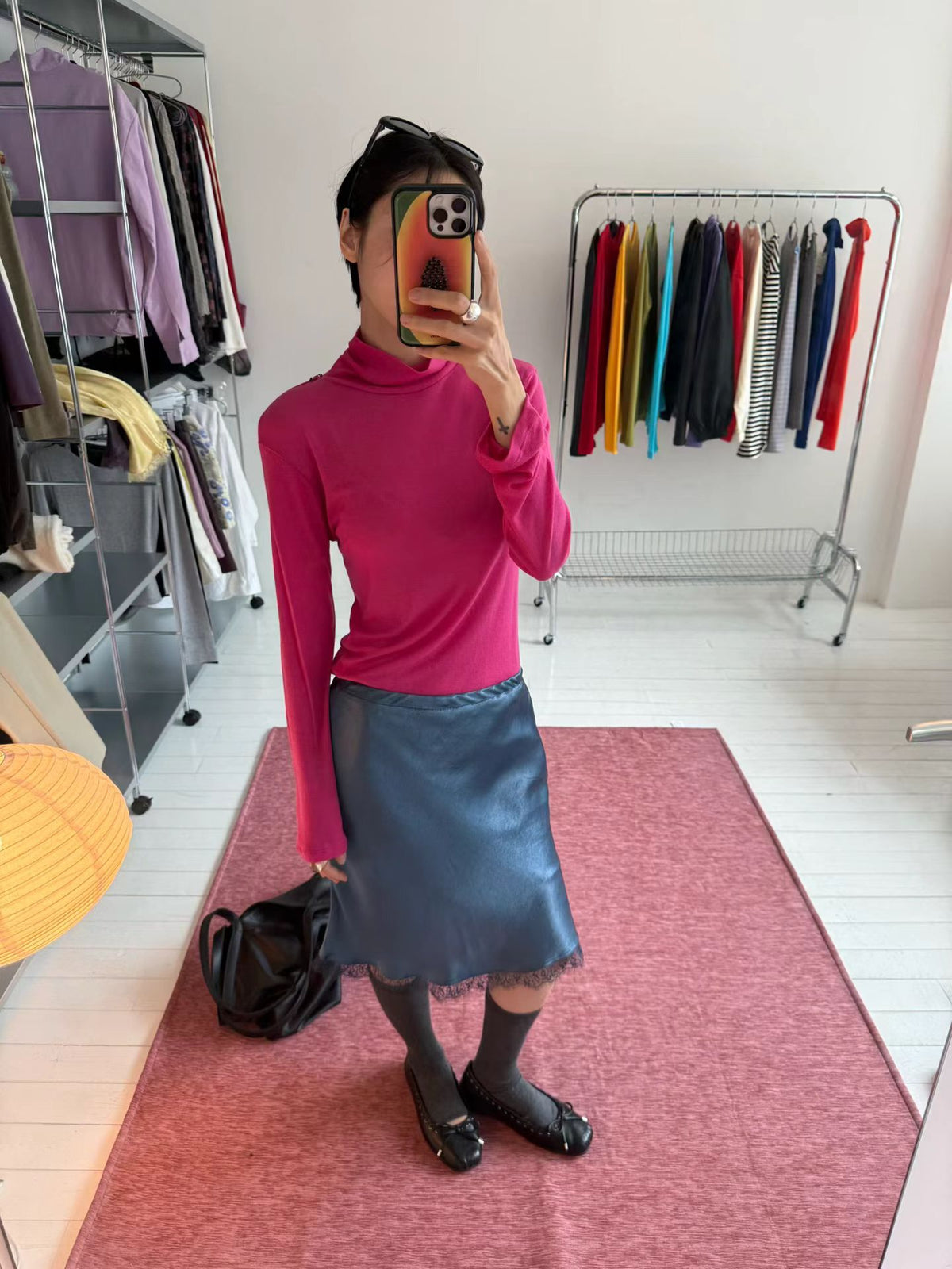 jenny satin lace skirt