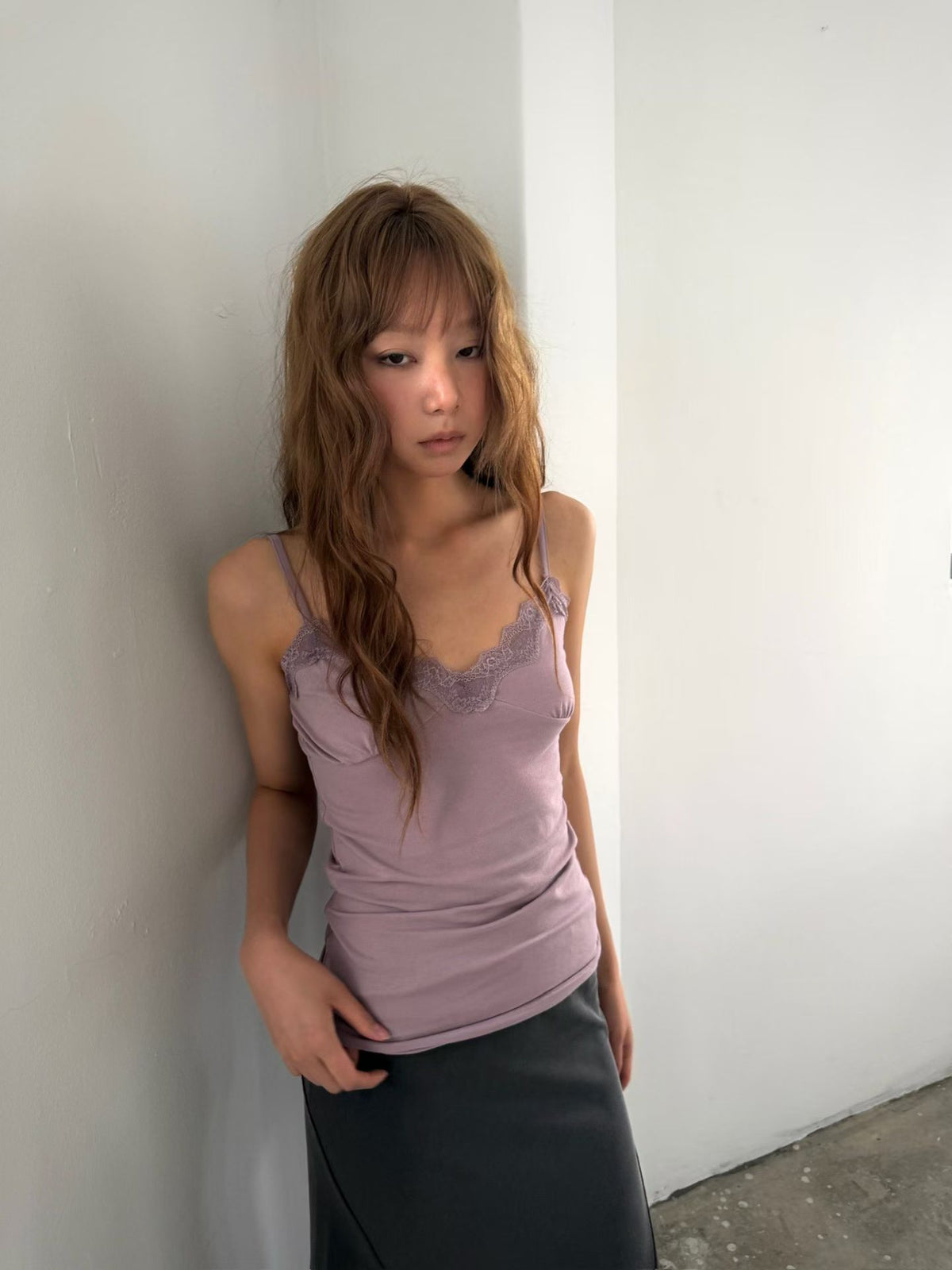 ꕤ v-neck lace tank top ꕤ（3 colors)