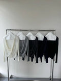 Deep V-back T-shirt（5 colors)
