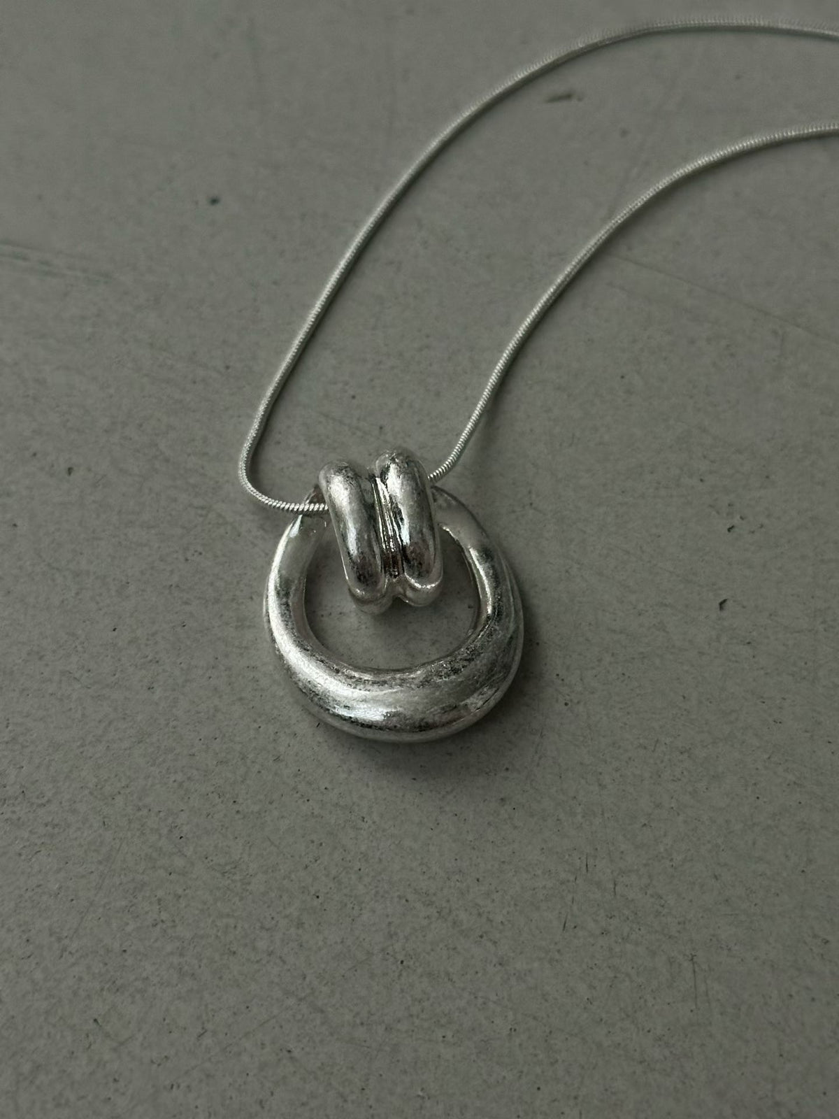 Sculptural Double-Ring Necklace