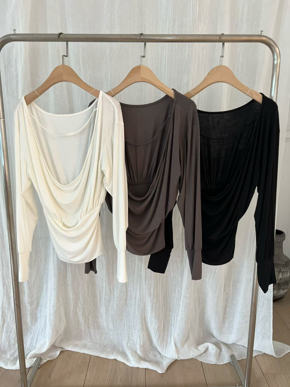2 Way Drape T-shirt（3 colors)