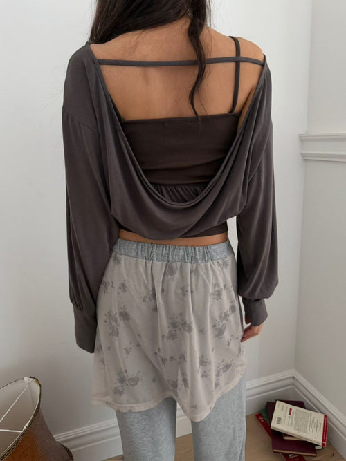2 Way Drape T-shirt（3 colors)