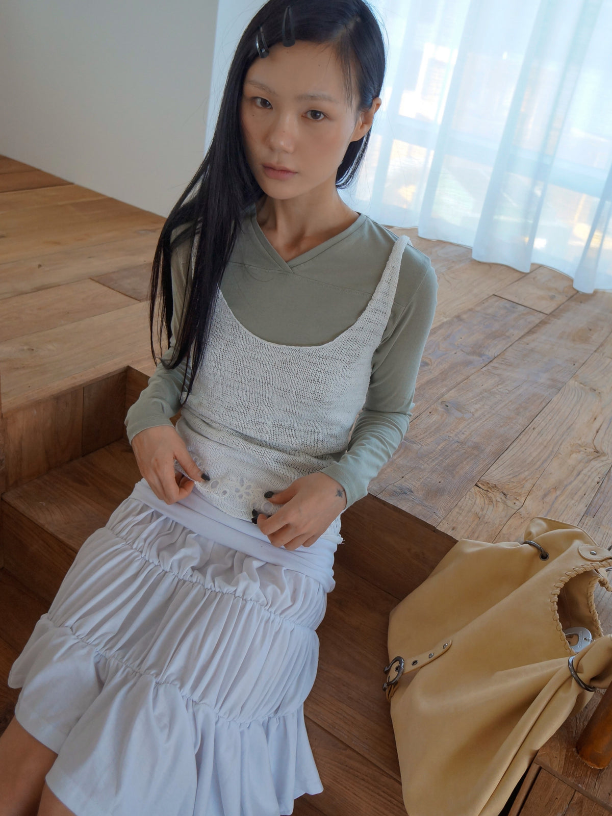 Jacquard Knit Camisole（3colors)