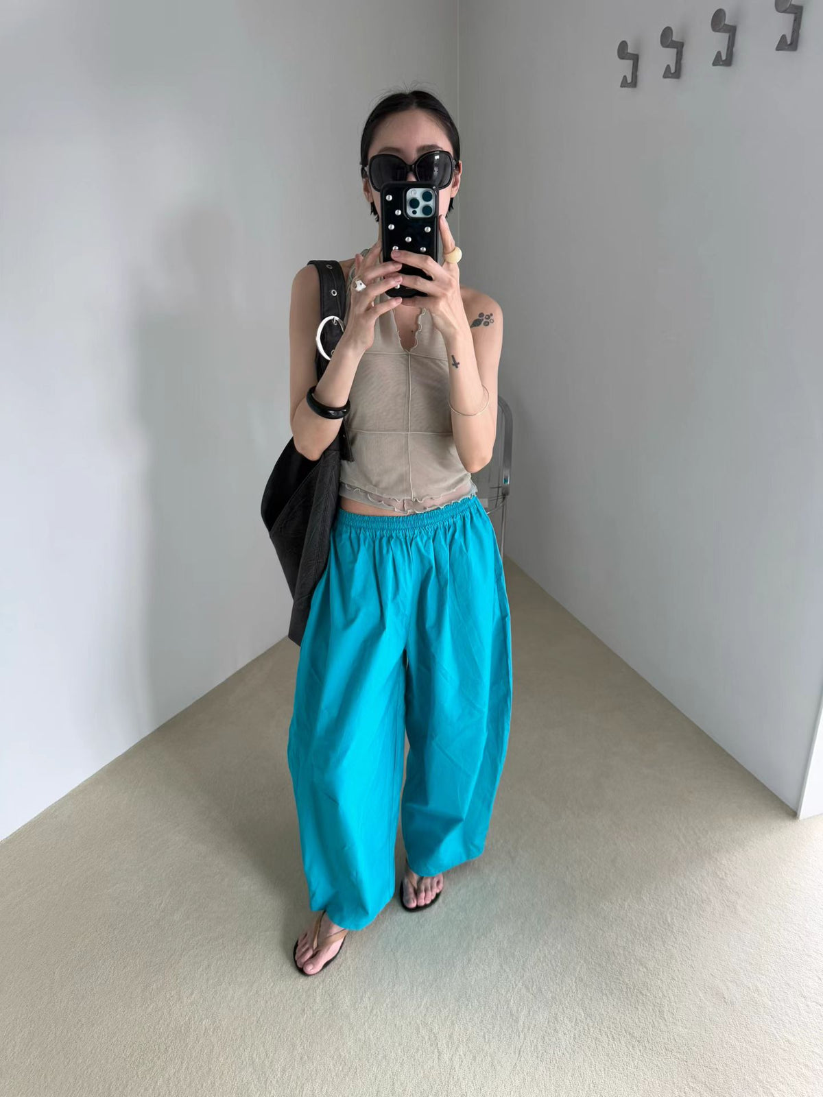 wave edge mesh halter tank