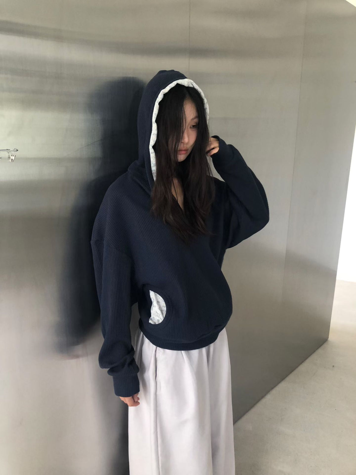Patchwork Waffle Hoddie (2 colors)