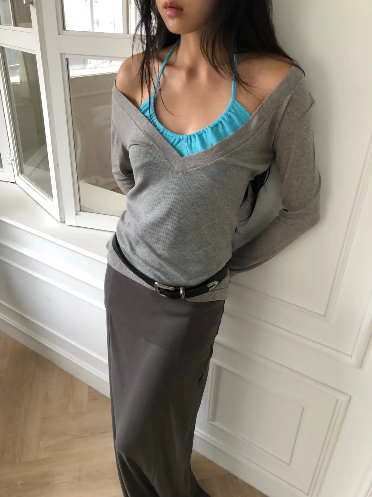 Jacquard Halter Vest（3colors)