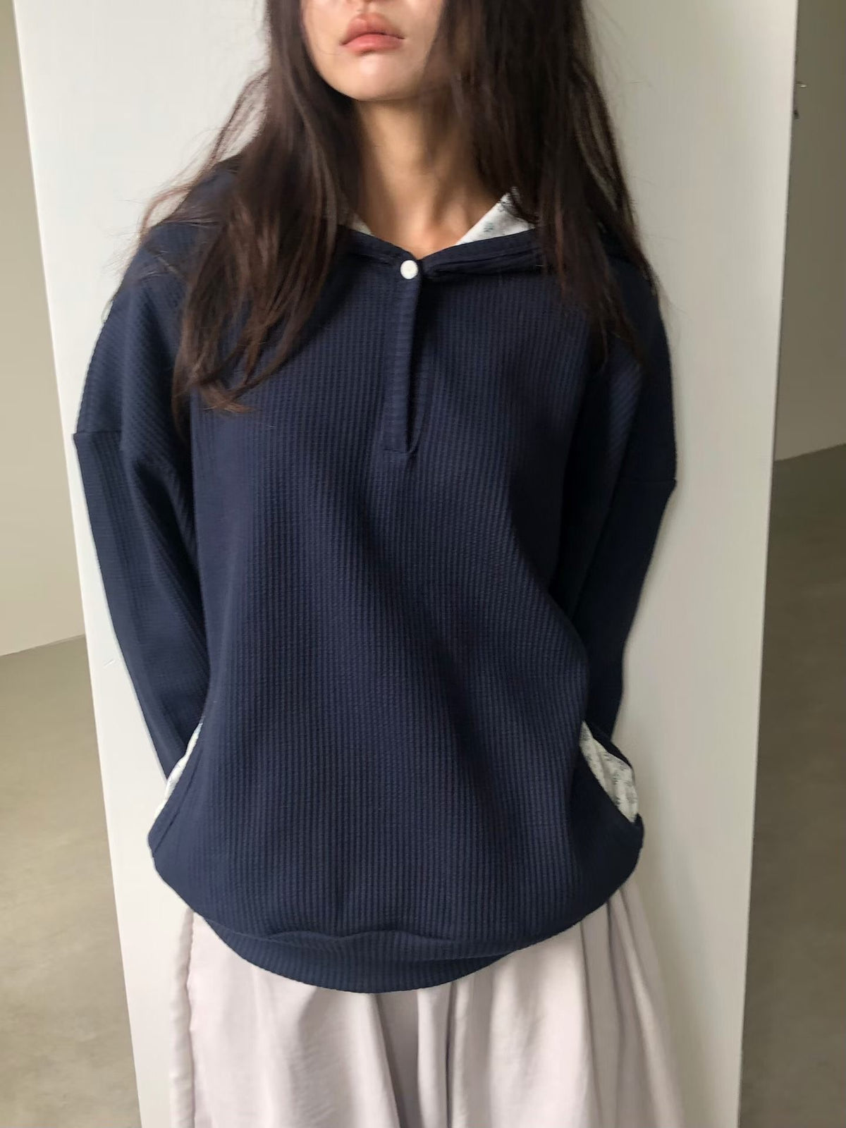 Patchwork Waffle Hoddie (2 colors)