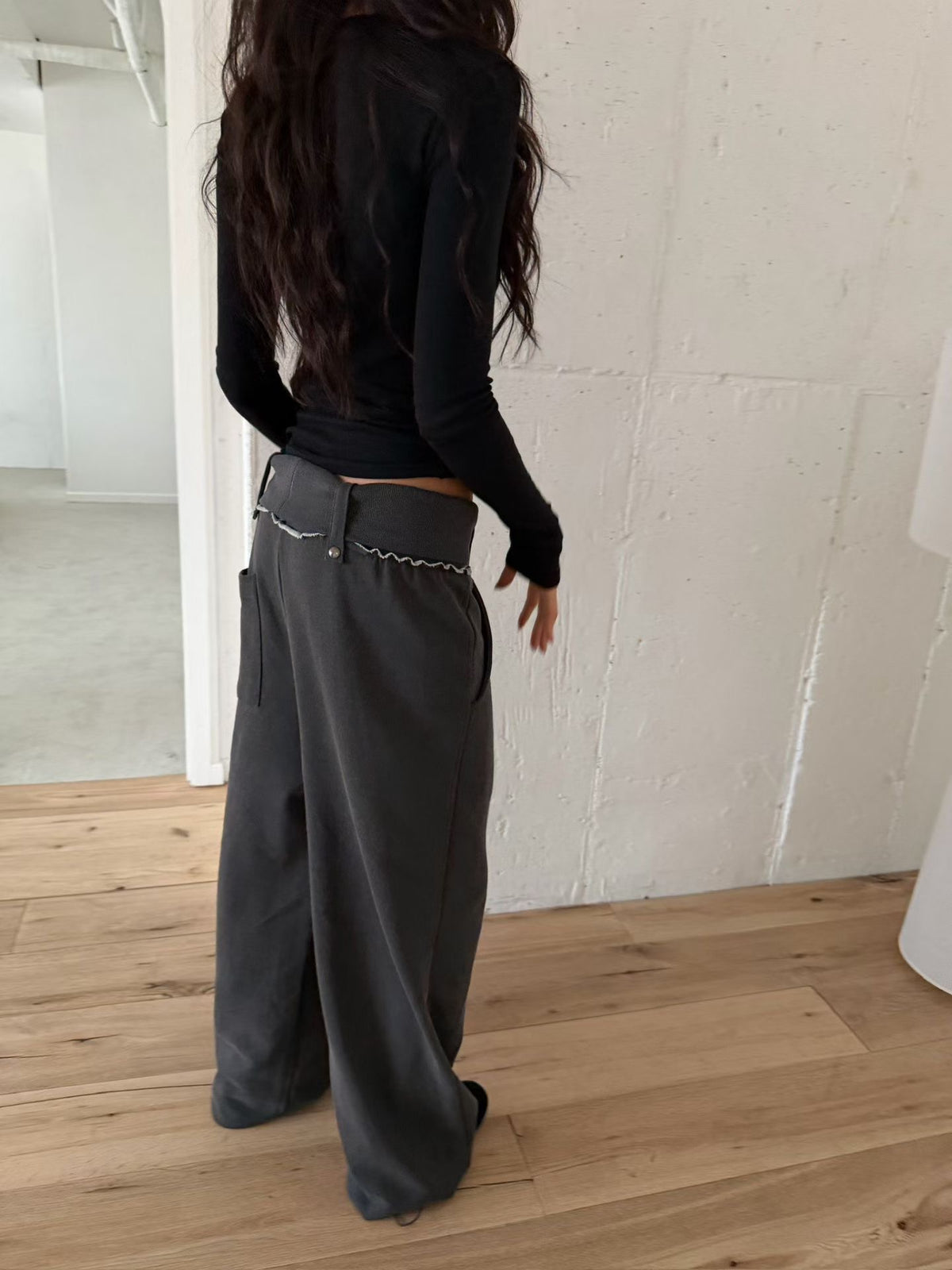 Fold-Over Piped Pants (2colors)