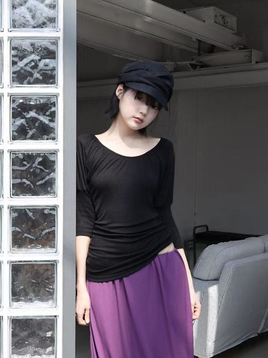 ballet drape top（3 colors)