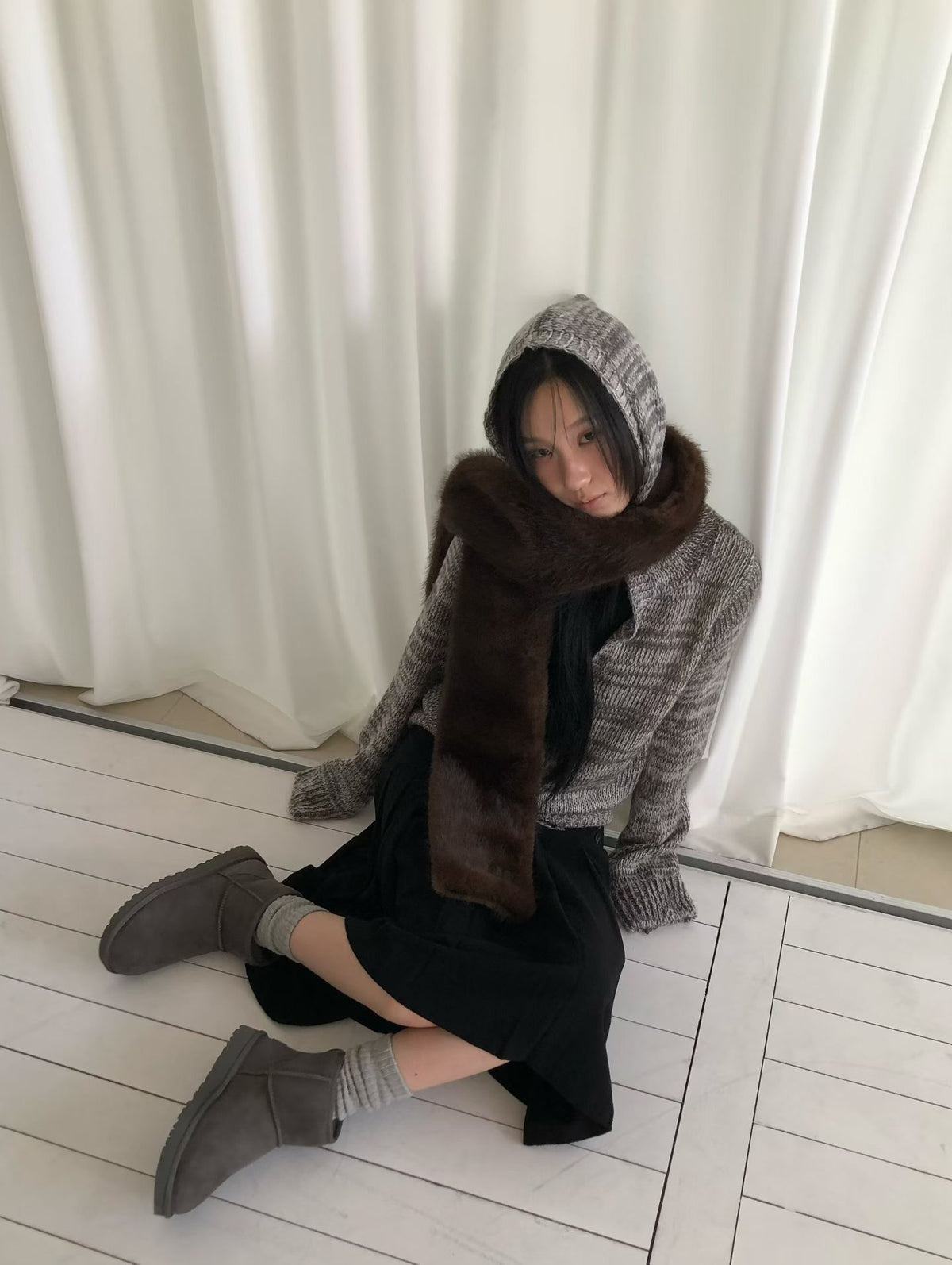 Hooded Knit Cardigan
(3 colors)