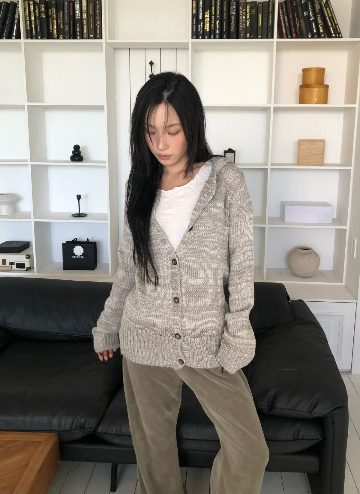 Hooded Knit Cardigan
(3 colors)