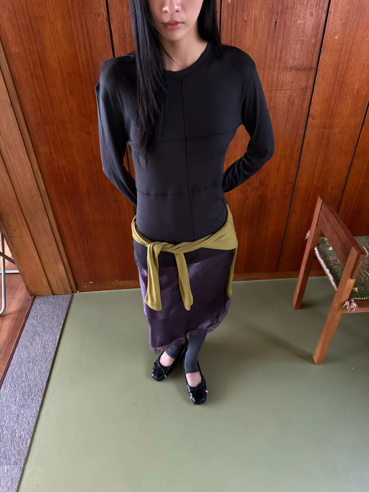 madeleine cross long sleeved t shirt (3 colors)