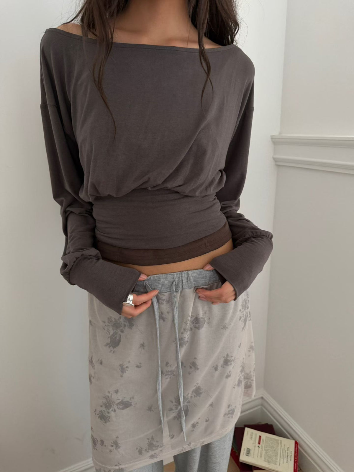 2 Way Drape T-shirt（3 colors)
