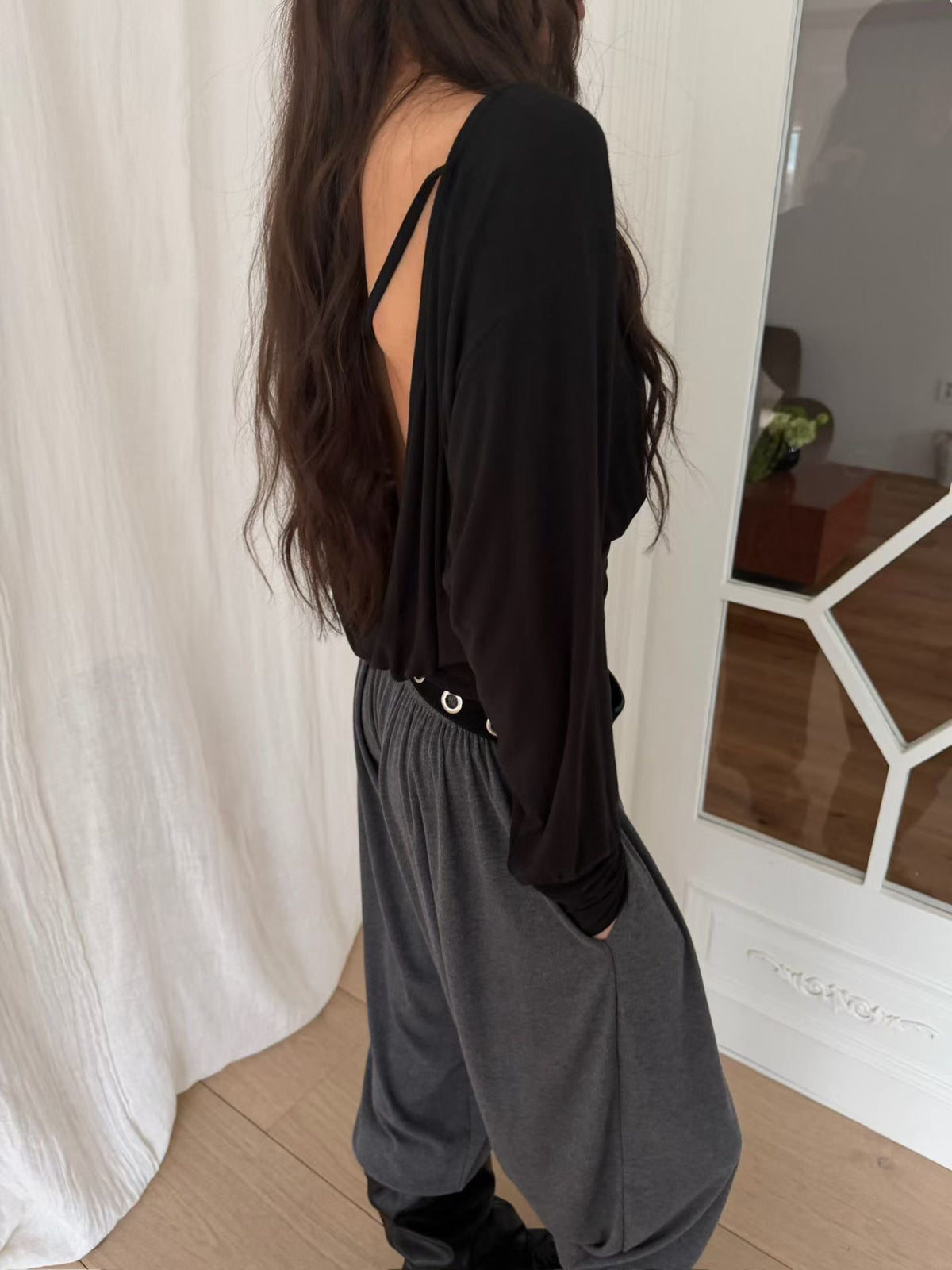 2 Way Drape T-shirt（3 colors)