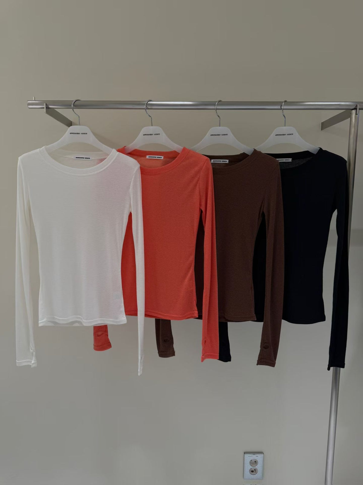 Slim Wool T-shirt（4 colors)