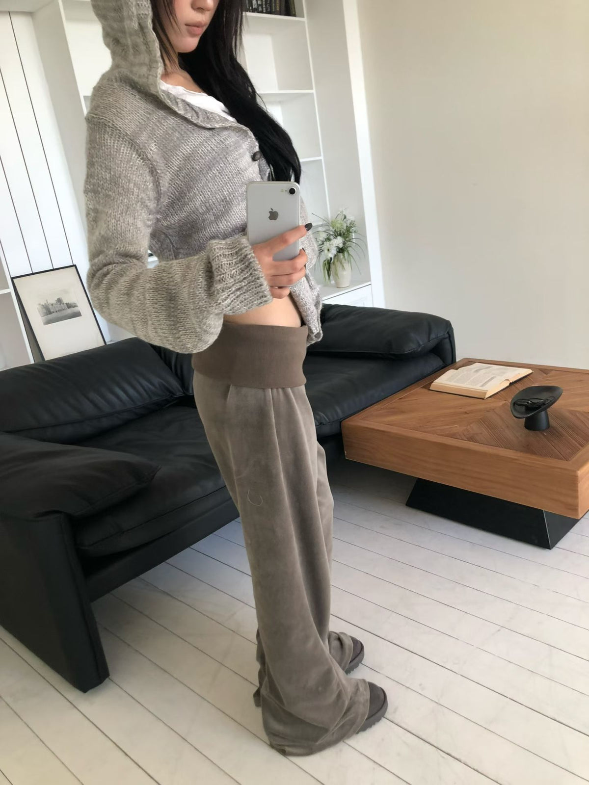 Velour Fold-over Pants (3 colors)