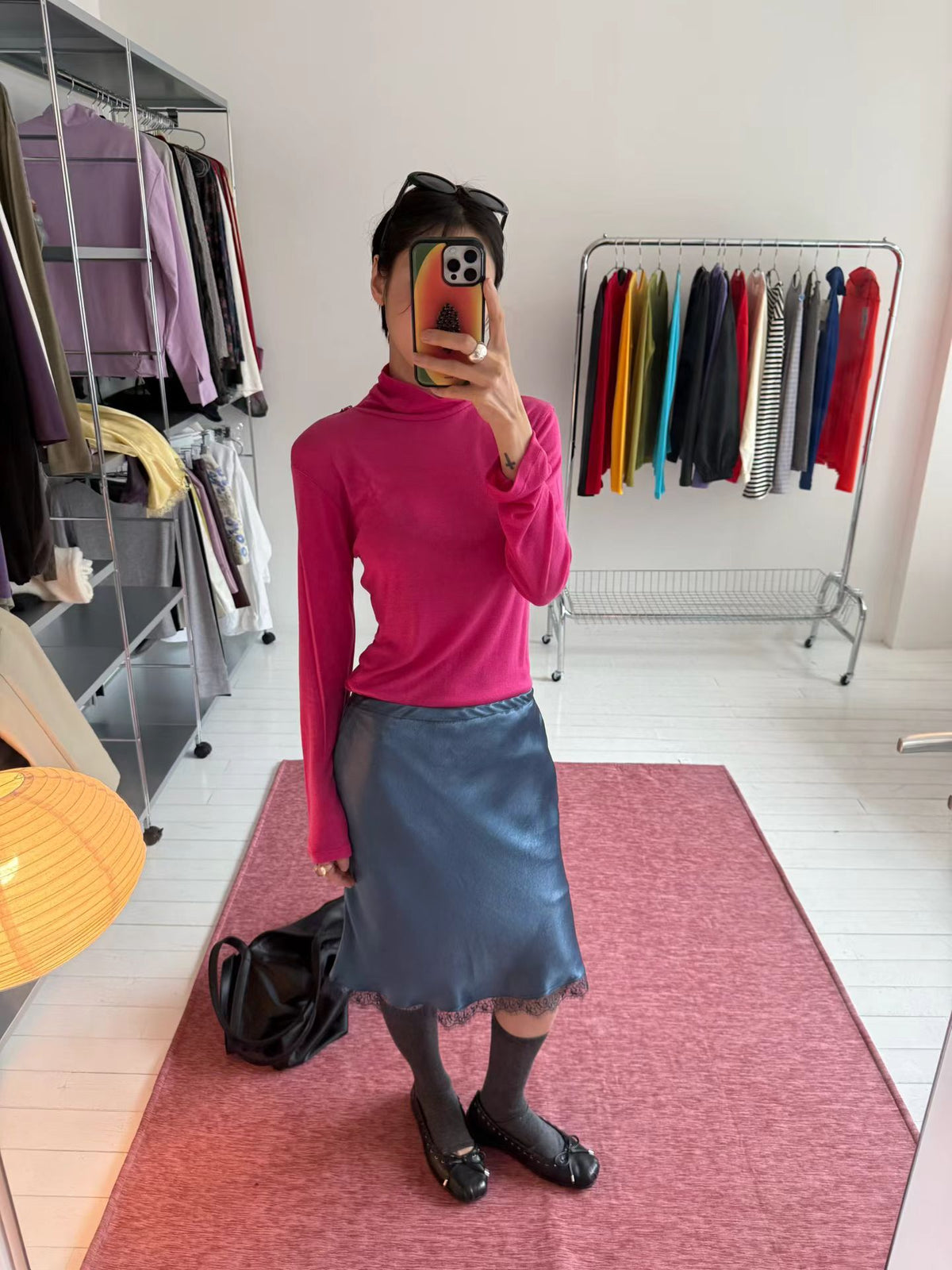 jenny satin lace skirt