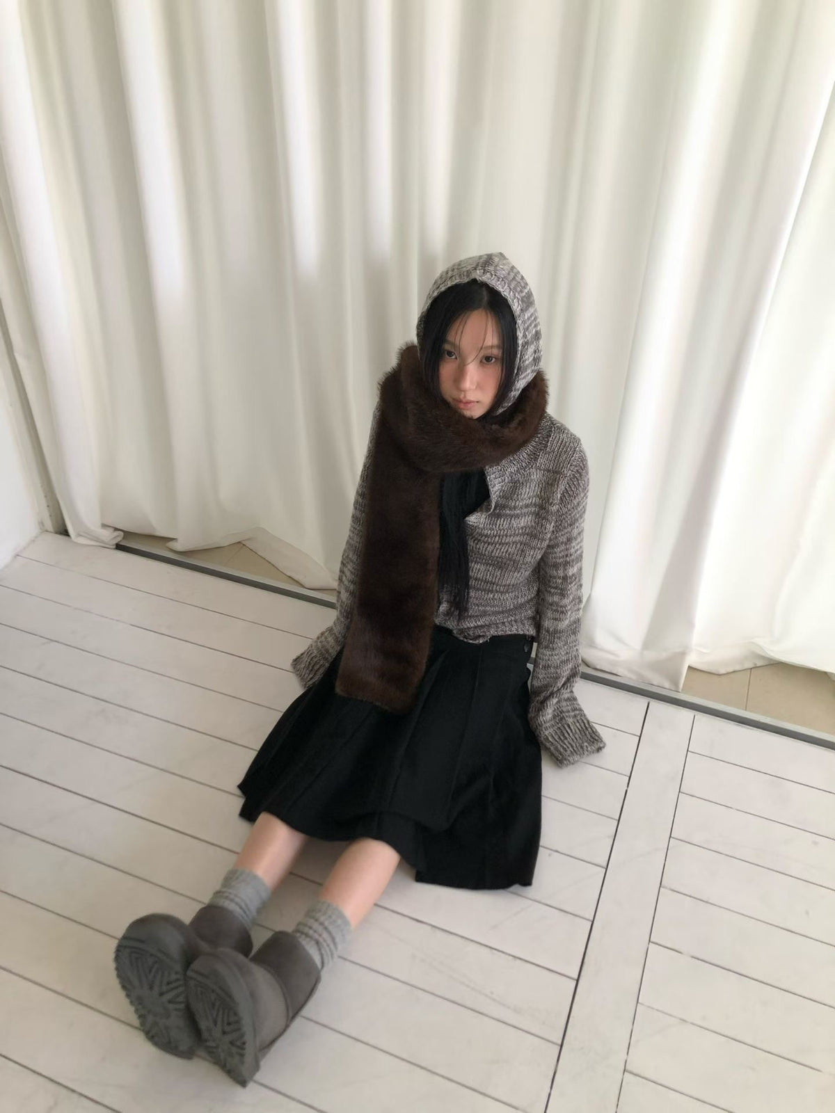 Hooded Knit Cardigan
(3 colors)