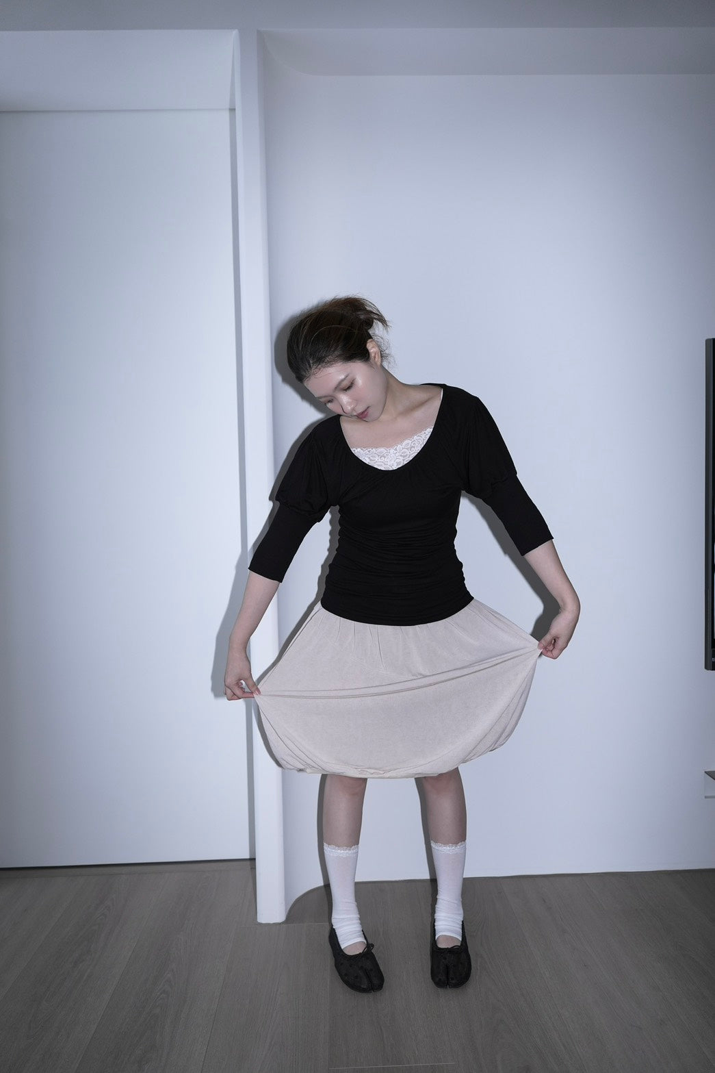 balloon silhouette skirt (3 colors)