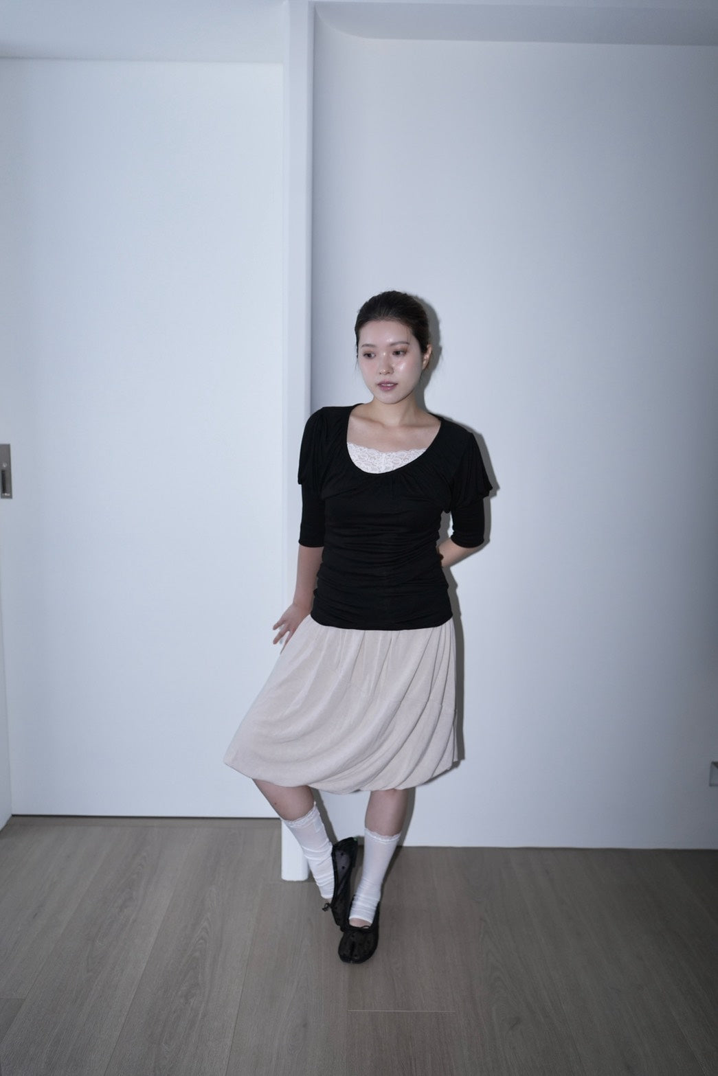 balloon silhouette skirt (3 colors)