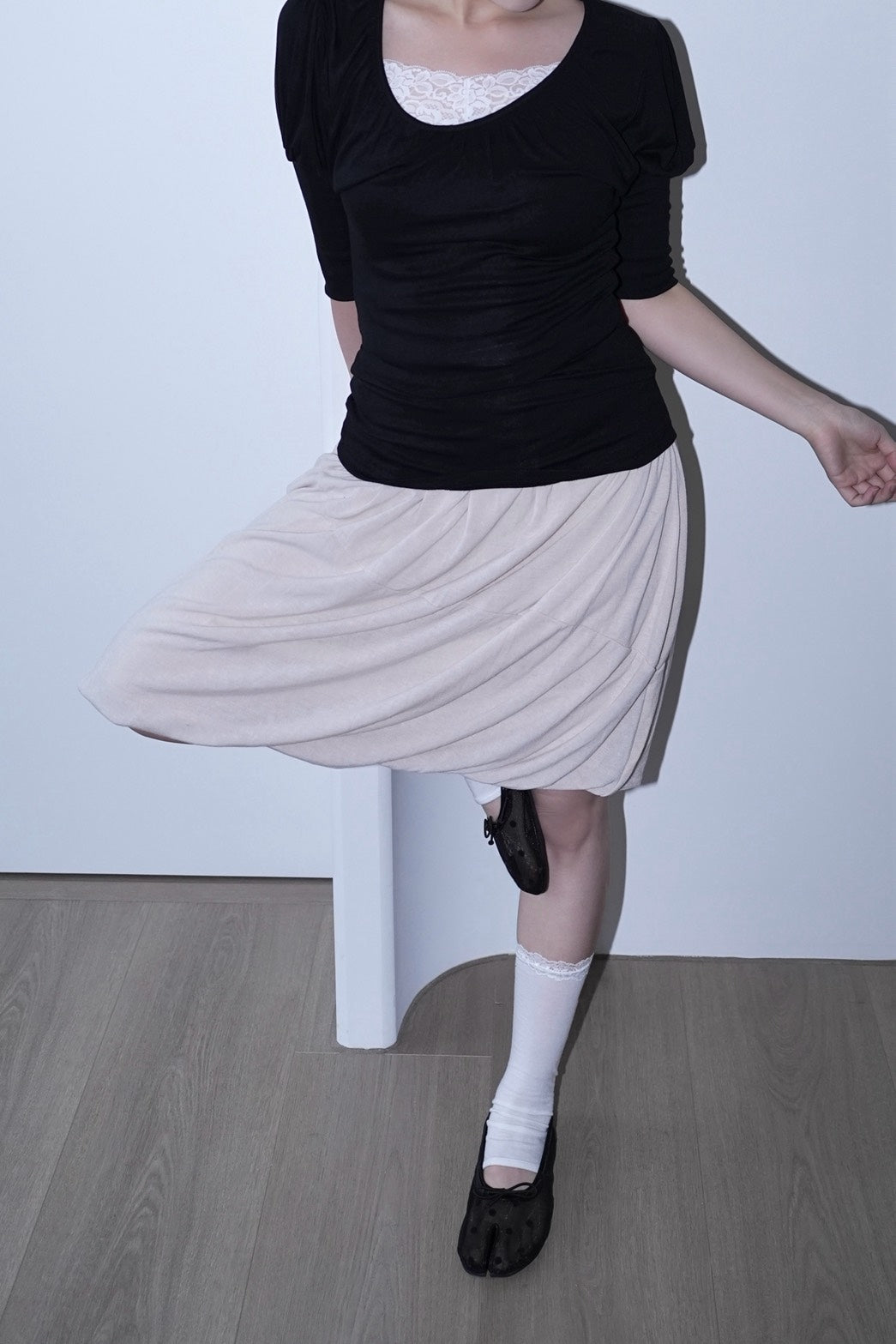 balloon silhouette skirt (3 colors)