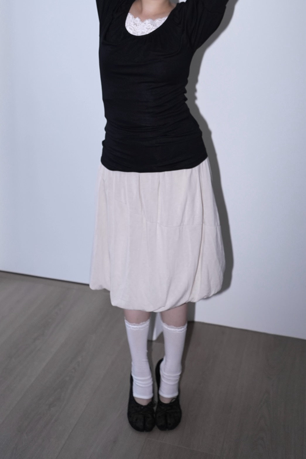 balloon silhouette skirt (3 colors)