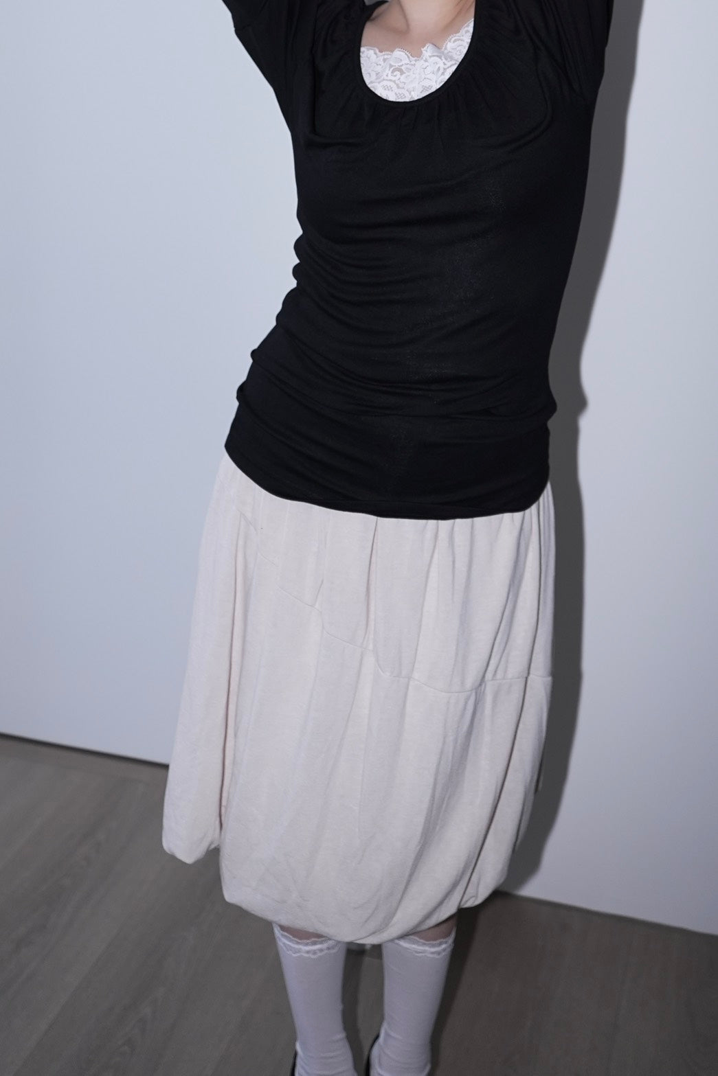 balloon silhouette skirt (3 colors)
